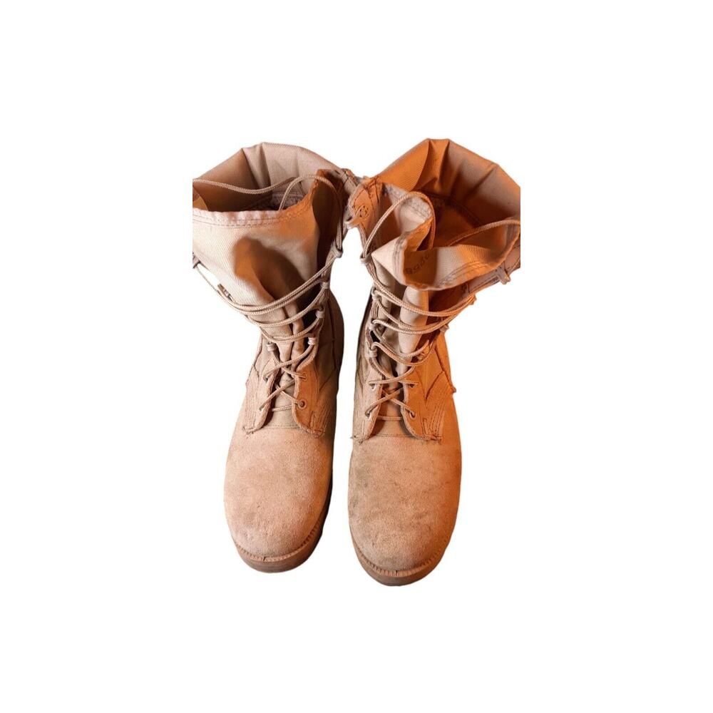 Wellco Desert Tan Military Hot Weather Combat Boots With Vibram Sole 5‎ 1/2 XL